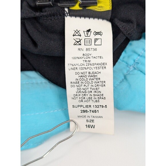 Womens Board Shorts 16W Brown Swim Bottom Built in Brief 3" Inseam Cruise Resort - Picture 4 of 13